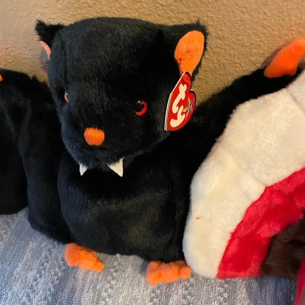 TY Vintage BIG Bat and Turkey Plush Set